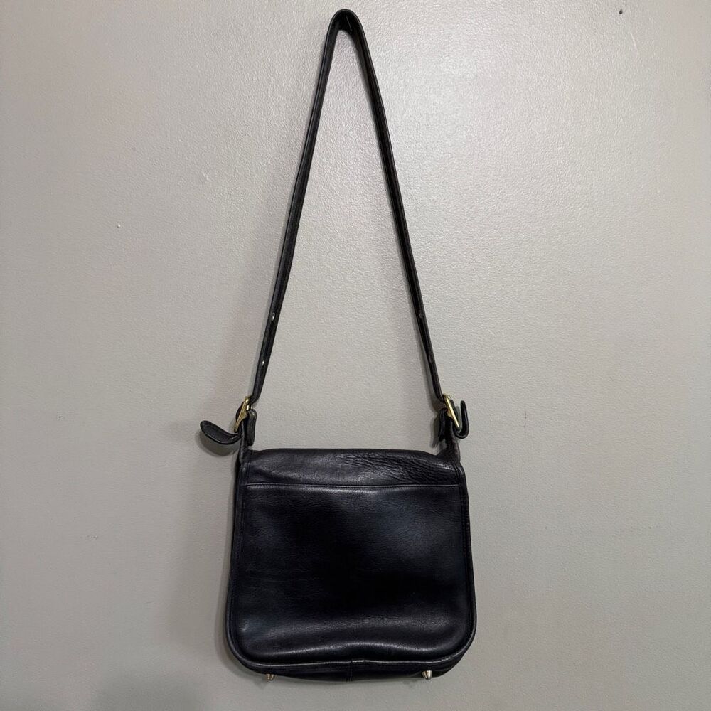 Coach 9525 Vintage Old Stewardess Black Leather Shoulder Bag - Picture 7 of 11